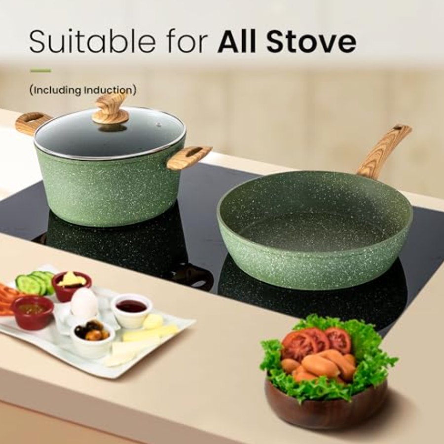 Kitchen Academy 30Pcs Bakeware & Cookware Set + 10Pcs Rv Pots and Pans Set